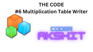 The Code #6 || Multiplication table writer (Goto Statement)