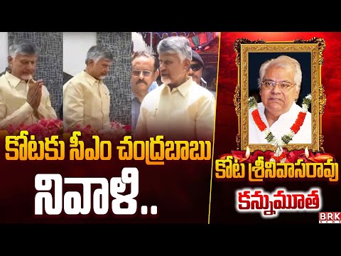 కోటకు ఏపీ సీఎం చంద్రబాబు నివాళి.. | CM Chandrababu Pays Floral Tribute To Kota Srinivasa Rao - TV9