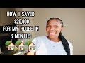 HOW I SAVED FOR MY HOUSE | $20,000 IN 6 MONTHS