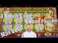 Lucky Buddha! 3 Bonus Games! 4 Hand Pay Jackpots!  MAX BETS!