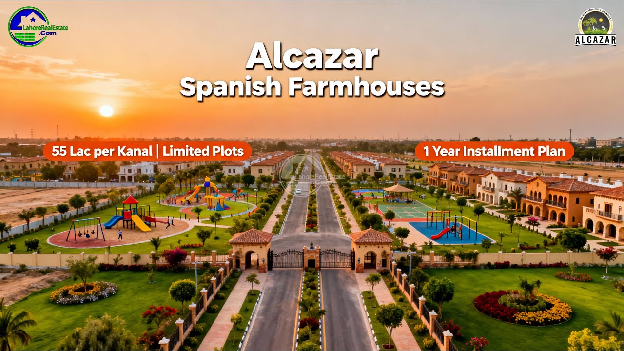 Alcazar Farmhouses Lahore | Best Community on Bedia Road | 25% Down Payment & 1 Year Payment Plan