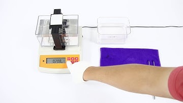 Demo video of density tester for measuring sponge,foam DA-300M/DE-120M