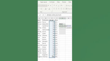 Mode in Excel #shorts #youtubeshorts
