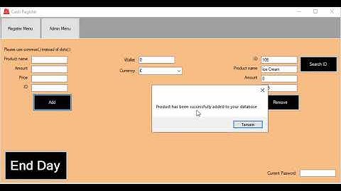 Simple Cash Register with C#