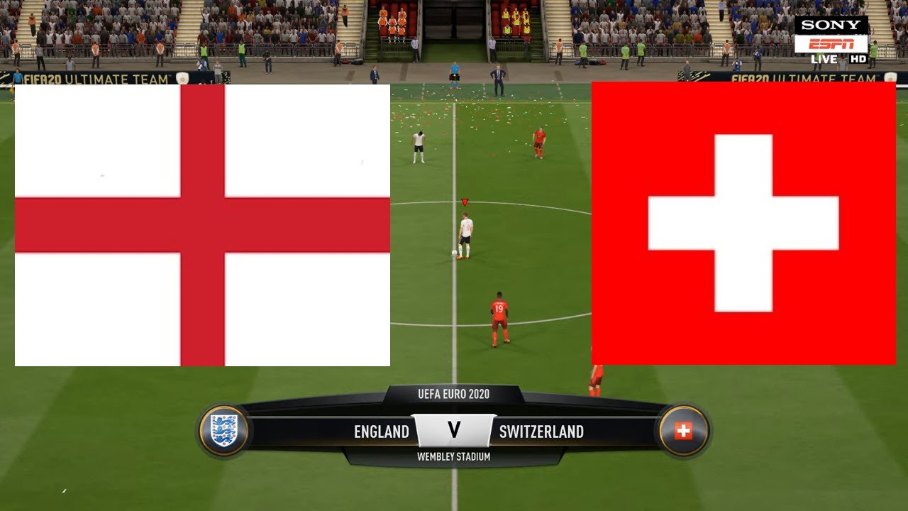 England Vs Switzerland Semi Final Uefa Euro Full Match Gameplay Youtube