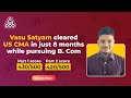 US CMA Alumni's Potential: Vasu's Success Story with Simandhar Education |US CMA course |US CMA exam