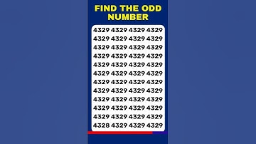 Challenge Yourself: Find the Odd Number Out in This Puzzle! 🤔🔢 #shorts