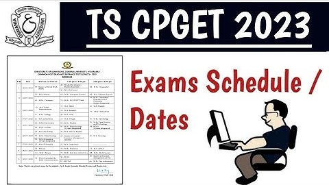 TS CPGET 2023 Exam schedule/dates||Cpget exam schedule.
