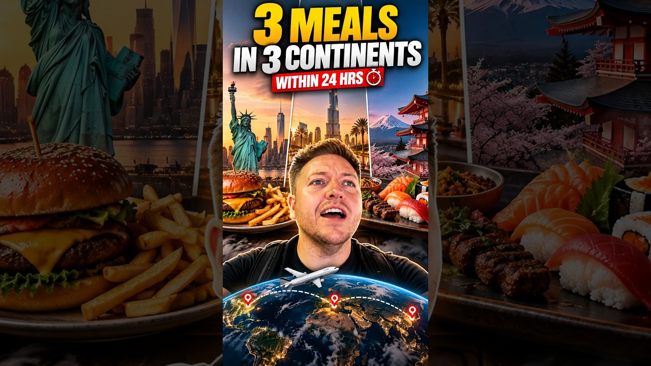 Dream Adventure | 3 meals in 3 continents | #shorts #shortvideo