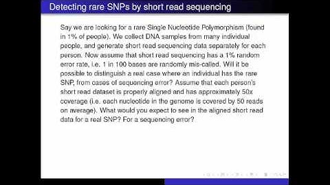 Detecting rare SNPs (CTQ) - Intro to Bioinformatics (UCLA)