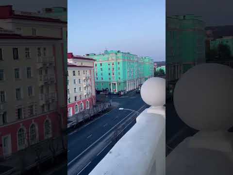 г. Мурманск ночью.