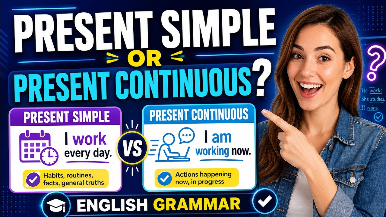 Simple Now Present Simple or Present Continuous? Master Both Now - YouTube