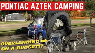 I Took My $1,000 Pontiac Aztek CAMPING *The Factory Tent Is AMAZING*