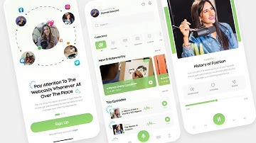 Podcast Ui Screens Design Figma  + Filmora - Speed Art