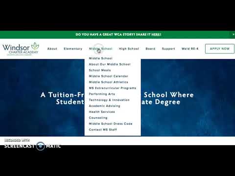 2019 2020 Windsor Charter Academy Middle School Course Registration