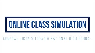 GLTNHS Online Class Simulation with Ma'am Maricris Pascual