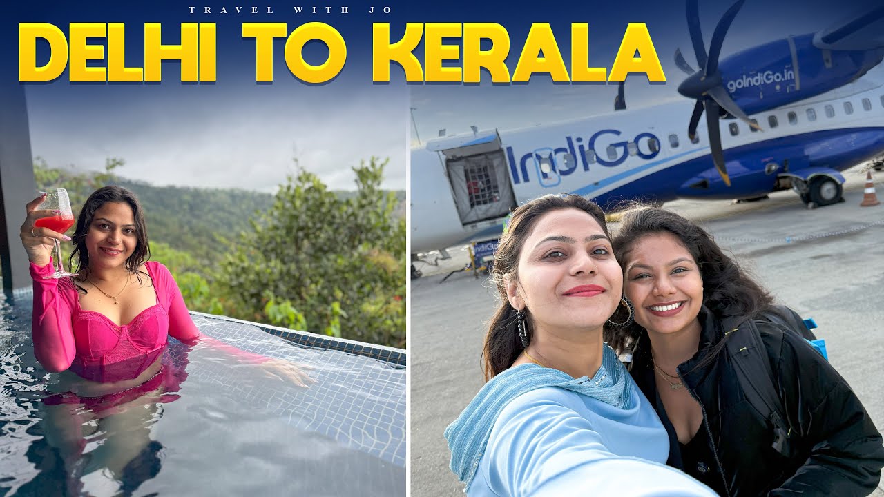 Delhi to Kerala flight ✈️ Delhi to Kannur via Bangalore || Kerala tour guide 💚 Travel with Jo