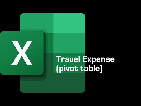 Using pivot table to summarize travel expense (Excel)