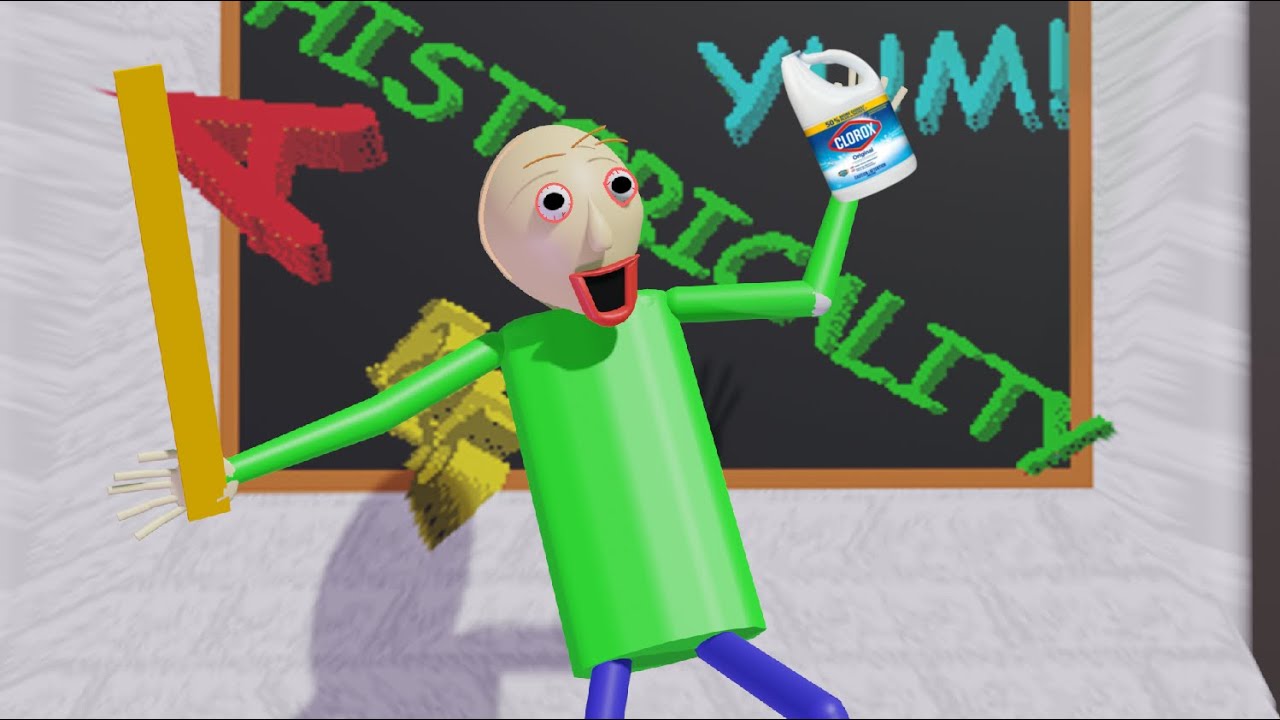 Baldi puts Bleach in his Eyes!!!!1!! Animation YouTube