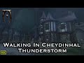 Oblivion  walking in cheydinhal with thunderstorm music  ambience  jeremy soule  sleep  study