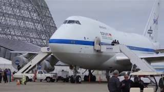 NASA SOFIA Boeing 747SP-21 closeup at Moffett Field (Clipper Lindbergh)