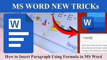 ✅MS Word trick | How to Insert Paragraph Using Formula in MS Word | Easy Formula Trick in Urdu/Hindi