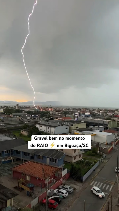 Raio ⚡️ caindo em Biguaçu/SC #raios #chuva #tempestade