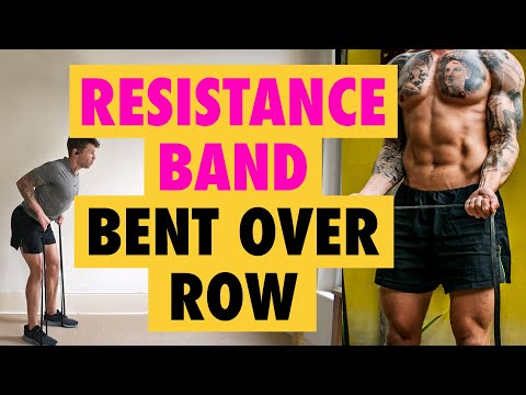 How to do a Resistance Band back exercise Bent Over Row for strength