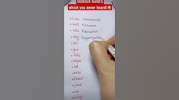 Domain names|Which you never heard#tutorial #subscribe #english #domain #name