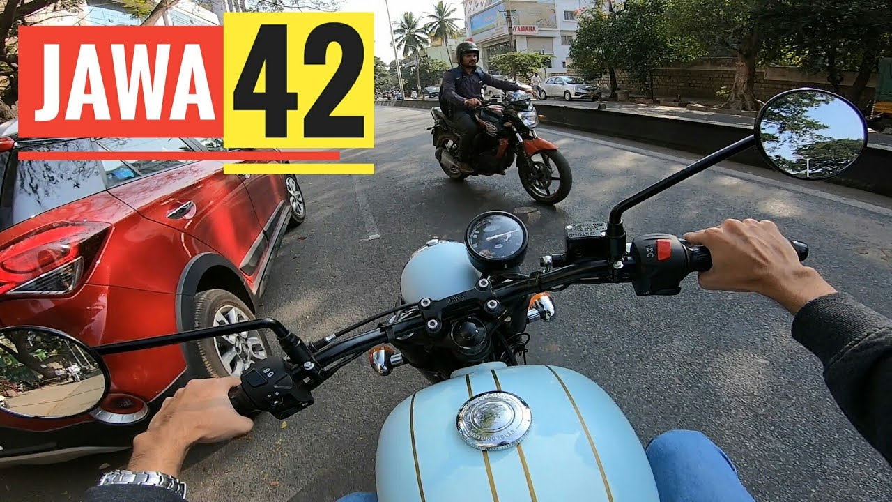 JAWA 42 Test Ride RAW video with Exhaust Sound | GoPro Hero7 Black | Rishabh Chatterjee Motovlog