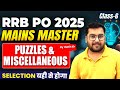 🎯 RRB PO/Clerk Mains Reasoning Class @ 3 PM: High-Level Puzzles &amp; Misc Questions #rrbpomains