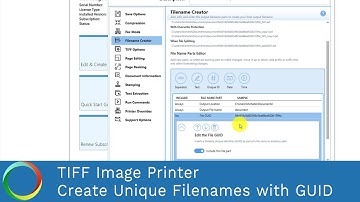 Create Unique Filenames with GUID | TIFF Image Printer 12 | PEERNET
