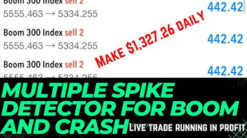 MULTIPLE SPIKE INDICATOR FOR BOOM AND CRASH (99.9% accurate )