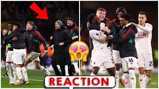 😍Ten Hag & Man Utd Players AMAZING Reactions to Kobbie Mainoo Goal vs Wolves