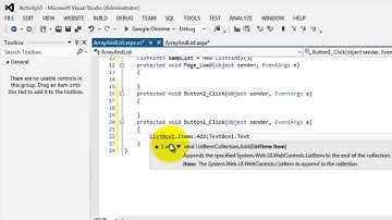 ASP .Net (10) - Arrays and Generics in ASP .NET 4.5 Using C Sharp