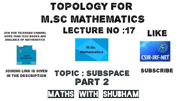 Supspace topology |subspace of topological space|subspace topology examples|relative topology|PART 2