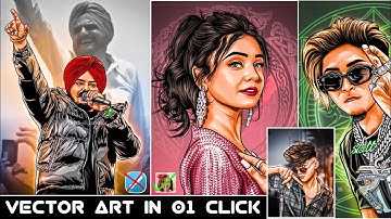 How To Make Vector Art Editing | Vector Art Color Palette | Vector Art Editing In Mobile 2023