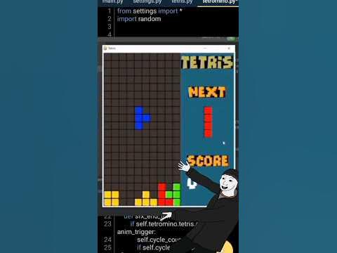 Tetris in Python #coding #programmingtutorial #python - YouTube