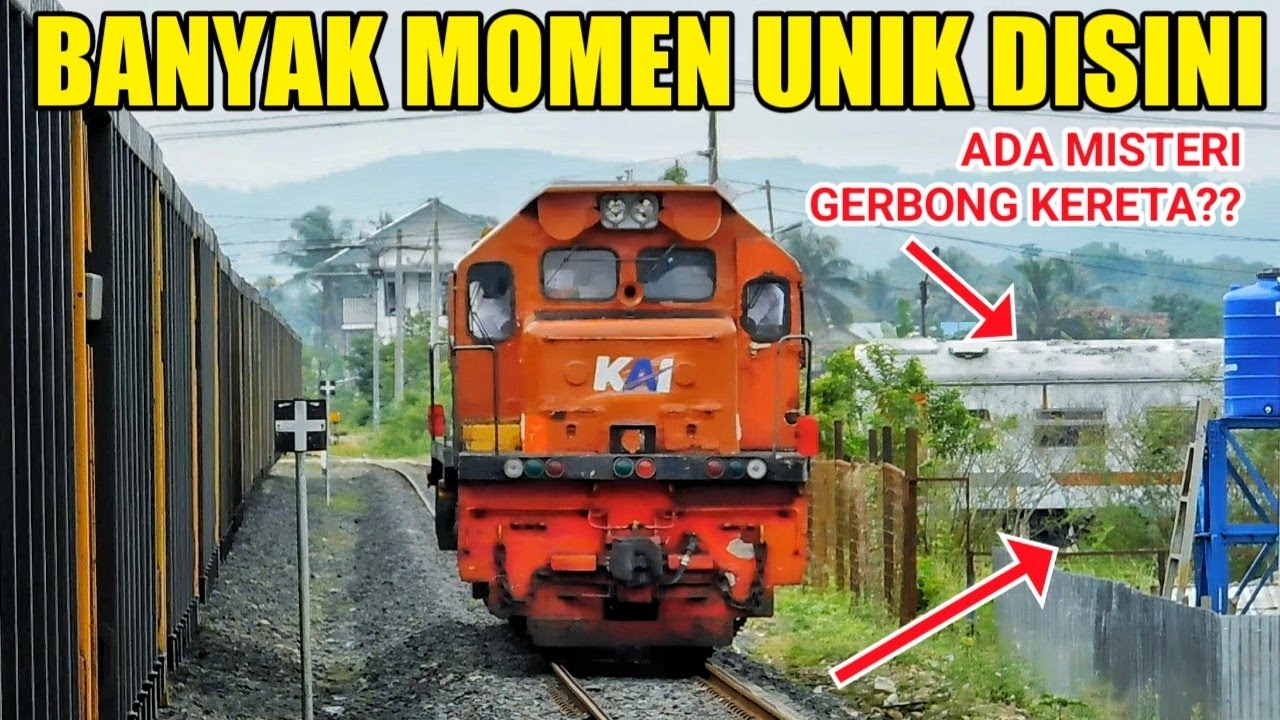 MOMEN KERETA API DI STASIUN REJOSARI LAMPUNG!! BANYAK KERETA MONDAR MANDIR & GERBONG BEKAS