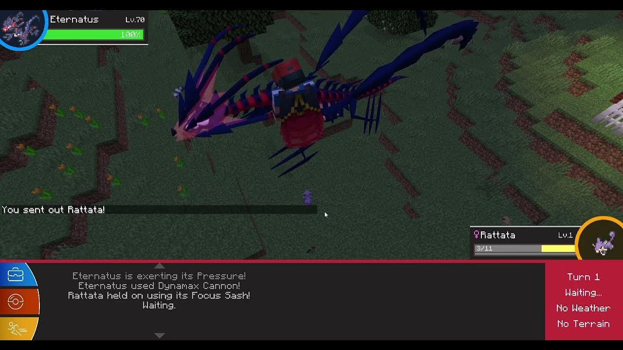 using the fear method against eternatus in pixelmon YouTube