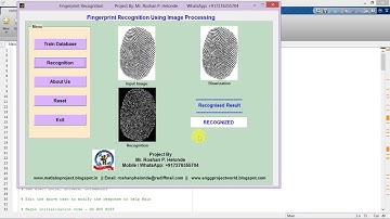 Fingerprint Recognition using matlab