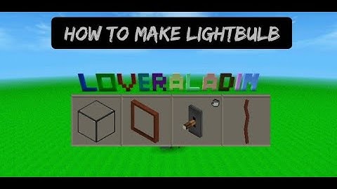 How to make lightbulb mini block craft