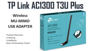 TP Link AC1300 ARCHER T3U PLUS Wireless USB MU-MIMO Adapter 2021 (w/ links to Linux Driver)