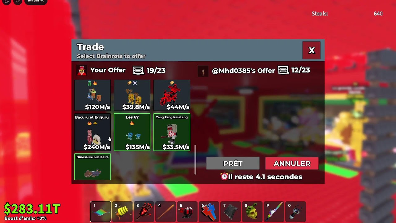 on trade est cherche index pour la base valentin