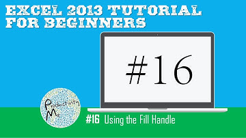 Excel 2013 Tutorial for Beginners #16: Using the Fill Handle