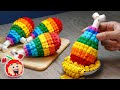 LEGO Fast Food Rainbow Mukbang Challenge IRL - Stop Motion Cooking ASMR