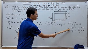 Toán lớp 4 - Bài tập Chu vi - Diện tích Hình chữ nhật - Tăng giảm CD, CR