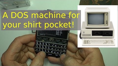 A PyDOS handheld using an RP2040, Keyboard FeatherWing by @arturo182 and @solderparty