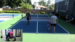 Pickleball Action with 4.5+ Players :  Game 5 John Michael vs Patrick Chris T