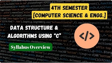 Data Structure & Algo. Using C (Syllabus Introduction) || 4th Sem CSE || SBTE Bihar Polytechnic